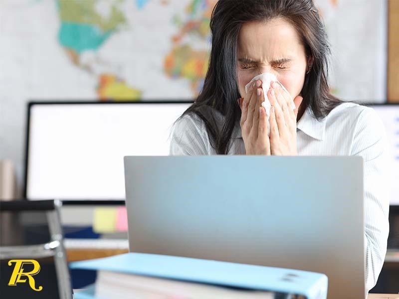 Sneezing staff due to unhygienic workplace